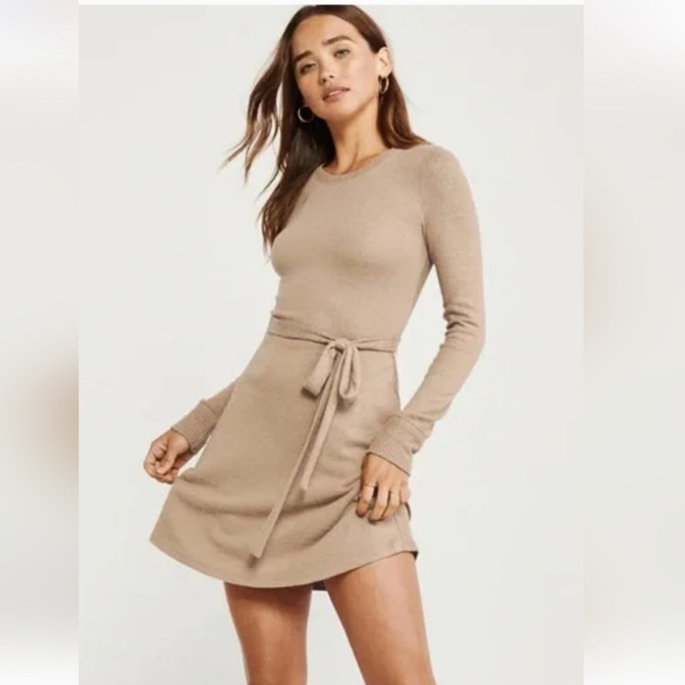 Abercrombie and Fitch Tan Sweater Dress NWT